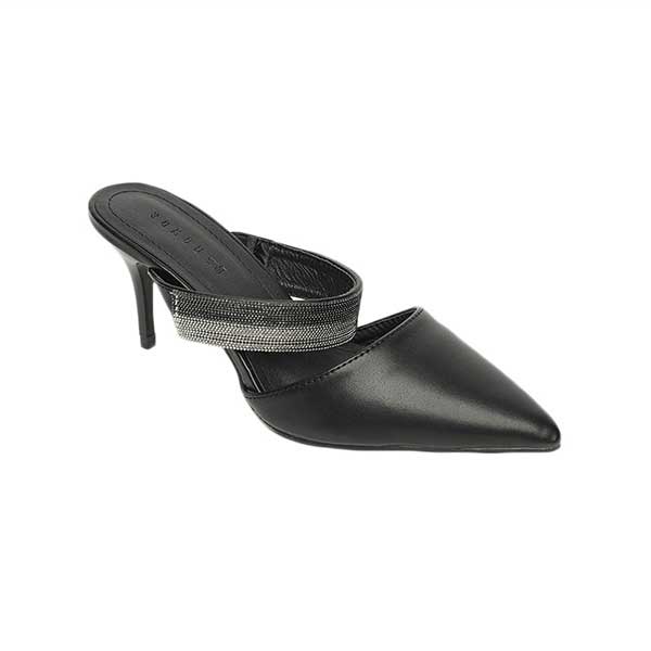 Giày sandal nữ cao gót đen sang trọng SGCC-9BA